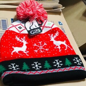 Festive Red and Black  Winter Beanie